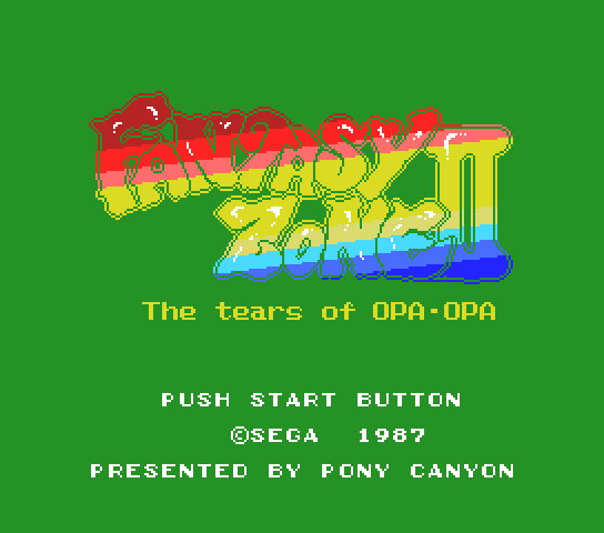 Fantasy Zone II Title Screen